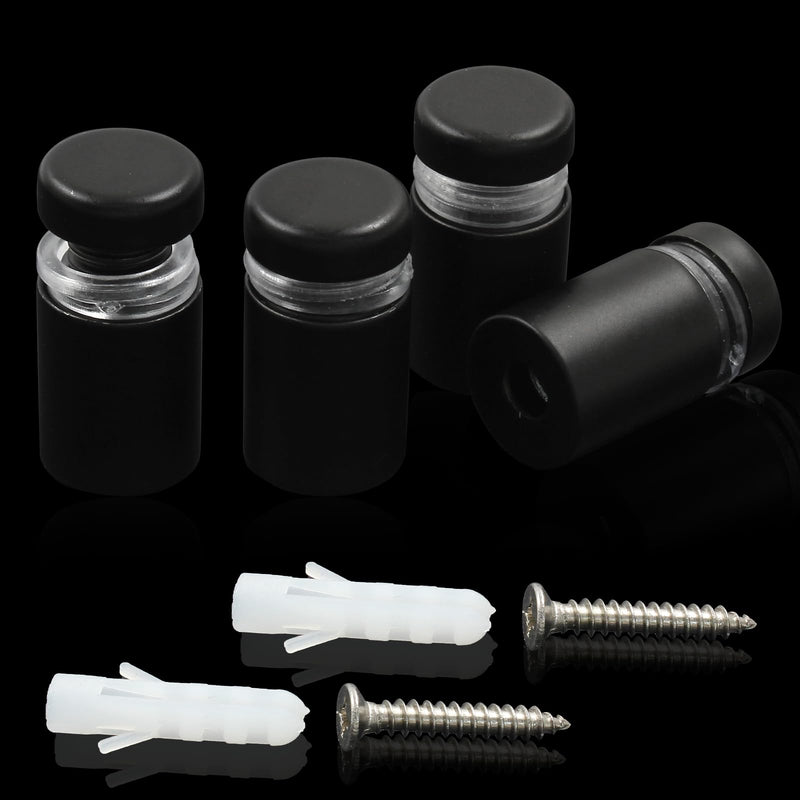 [Australia - AusPower] - 1/2" x 3/4" Sign Standoff Screws 24 Pcs Wall Standoff Mounts, Acrylic Standoff Screws Glass Standoff Acrylic Wall Mount Hardware Kit for Glass Acrylic Signs Boards, Black 1/2" x 3/4",24 Pcs 