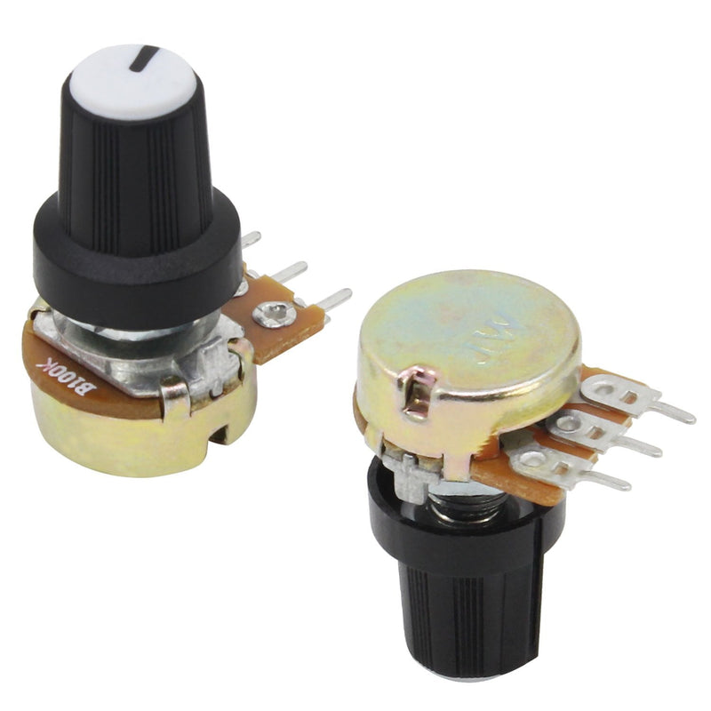 [Australia - AusPower] - Aussel Linear Potentiometer 3 Terminal Rotary Potentiometer with Cap Nuts and Washer 