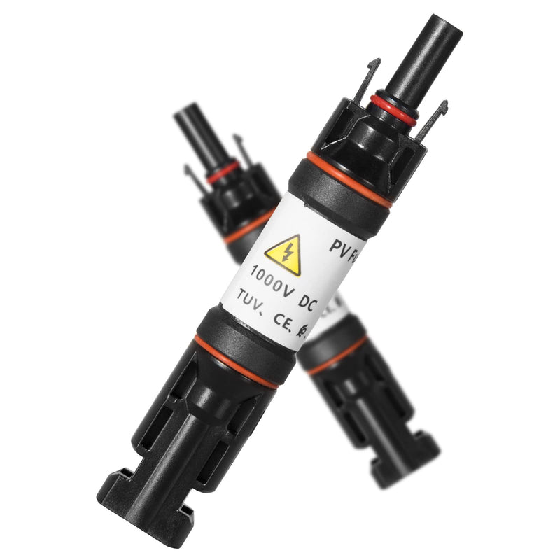 [Australia - AusPower] - Jadeshay Solar PV Fuse Plug 1000V DC 15A IP67 Waterproof Photovoltaic Fuse Holder Connector Solar Fuse PV Plug for Solar PV System 