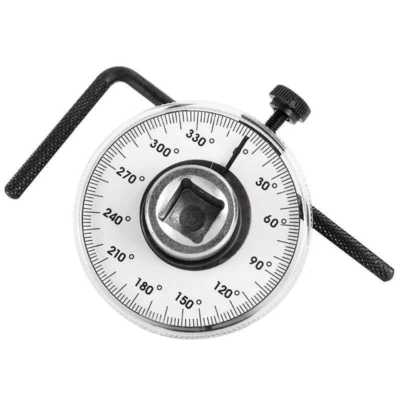 [Australia - AusPower] - Cisixin Car Rotary Protractor, Protractor with 0-360° Scale, Torsion Wrench 1/2 Inch with Adjustable Arm for Cylinder Head Screws Nuts 
