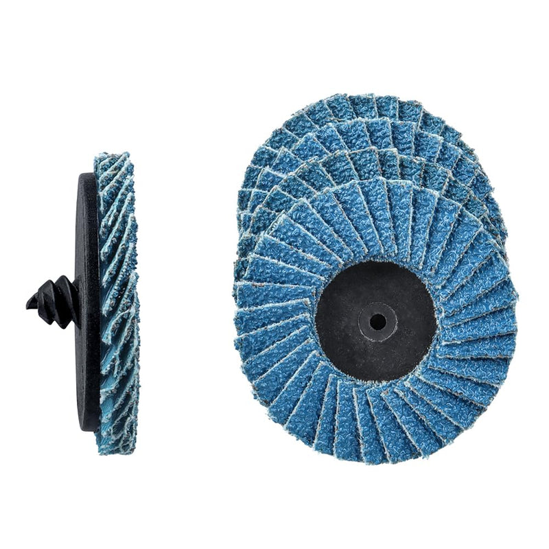 [Australia - AusPower] - Treki Pack of 15 Mini Flap Discs for Drill, 40/60/80 Grit, 50 mm Sanding Discs Pad Kit with 6.35 mm Adapter, Sanding Attachment for Cordless Screwdriver, Small Sandpaper Sanding Pads 