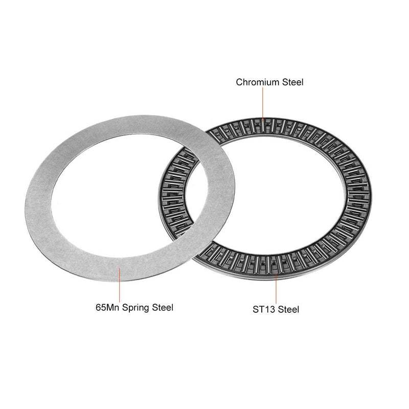 [Australia - AusPower] - uxcell AXK100135 Needle Roller Thrust Bearings with 2 Washers, 100mm Inner Diameter, 135mm OD 4mm Width Chrome Steel 100x135x4mm 