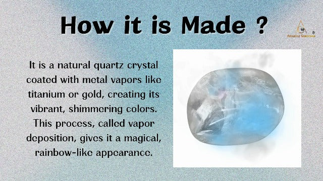 Amazing Gemstone Angel Aura Quartz Crystals and Healing Stones - 1000+ Carats, Healing Stones for Energy Balance, Stress Relief - Premium Polished Gems Rocks for Meditation & Wellness