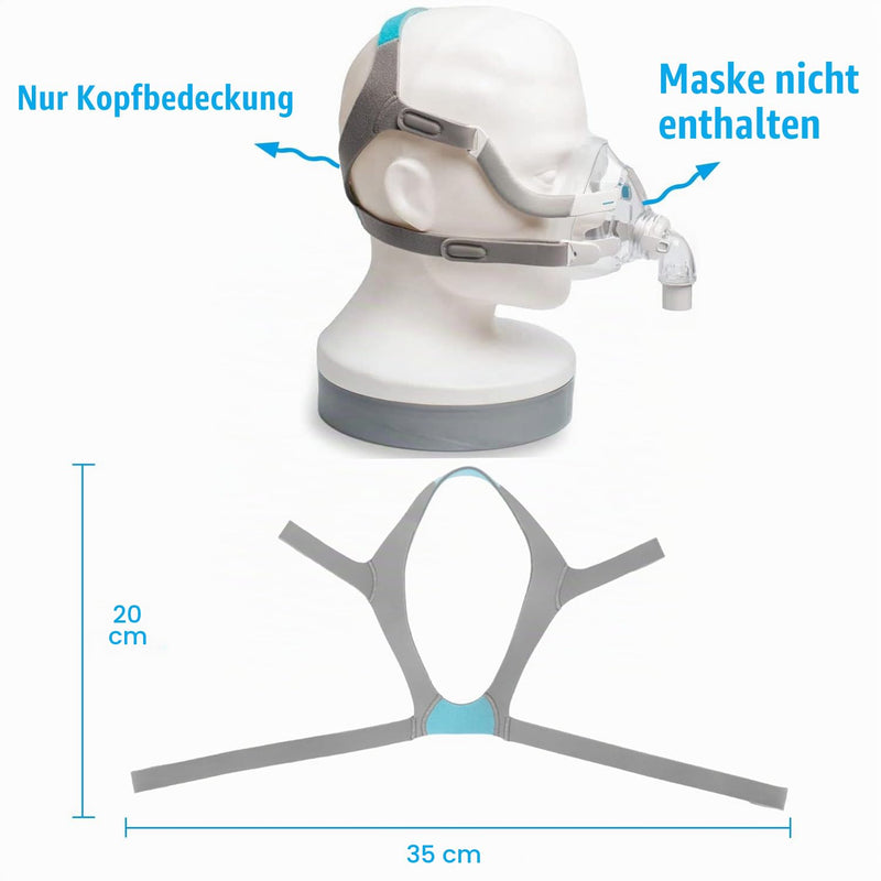N20 CPAP Headband for AirFit N20 / AirTouch N20, Comfortable N20 CPAP Mask Replacement Headband, Unisex Adjustable Cpap Airfit N20 Headband for N20 Cpap Mask Headband - Size S/M (Headband Only)