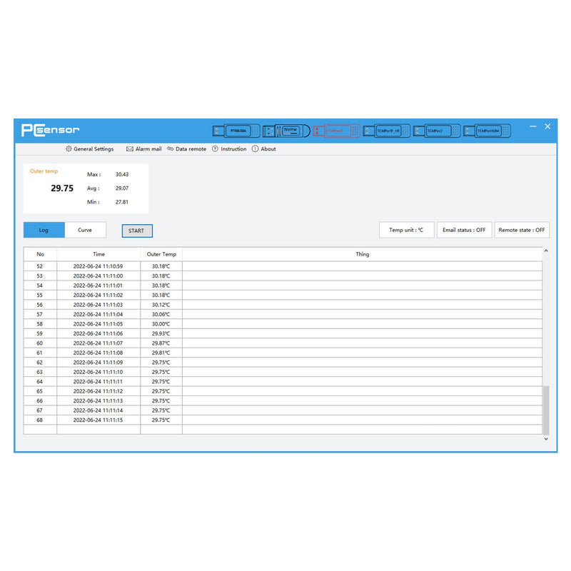 [Australia - AusPower] - TEMPer1F Computer Thermometer, Real Time Temperature Sensor Logger, Ambient Temperature Monitoring Data Recorder,Upper Lower Limit Temperature Alarm,for 