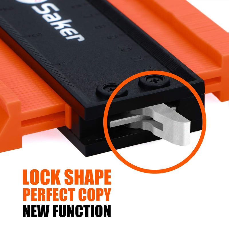 [Australia - AusPower] - Saker Multi-Function Foldable Level-Saker Contour Gauge (10 Inch Christmas Packaging) Profile Tool 