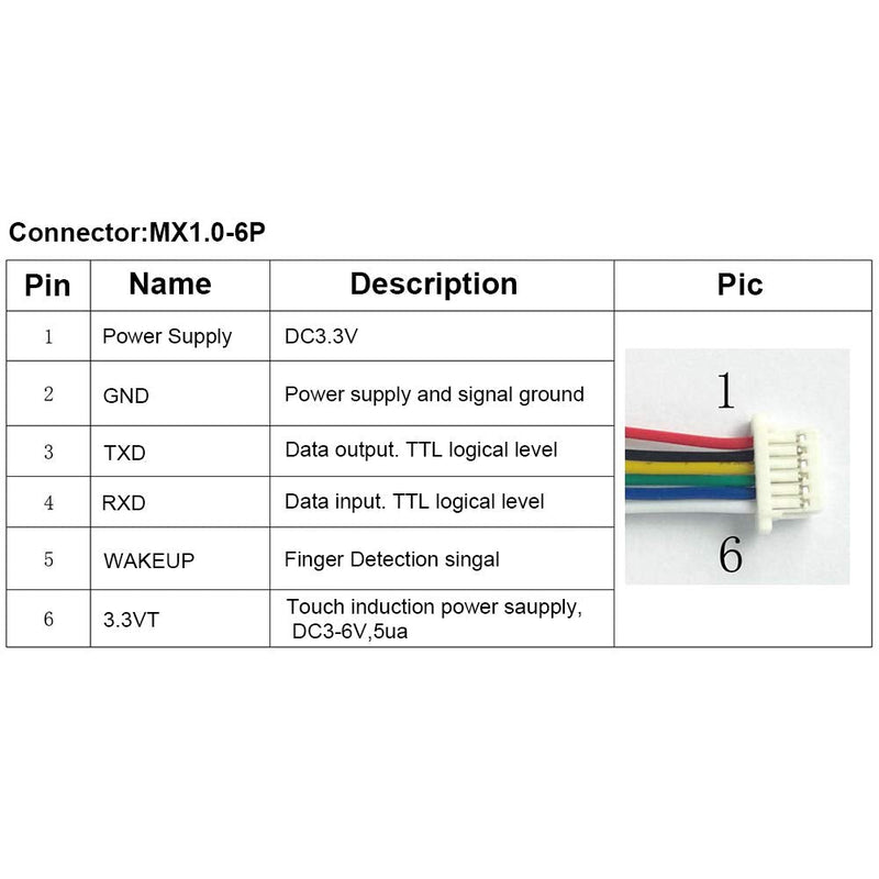 [Australia - AusPower] - Fingerprint Scanner, Capacitive Fingerprint Module, Capacitive Fingerprint Identification Module, for Safety Box Access Control Assistance 