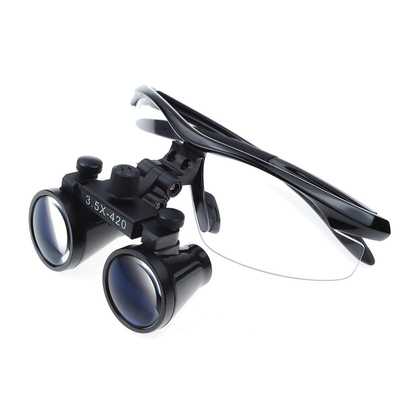 [Australia - AusPower] - NSKI 3.5X420mm Binocular Loupes DY-102 Optical Glass Plastic Frame with Antifog Black 