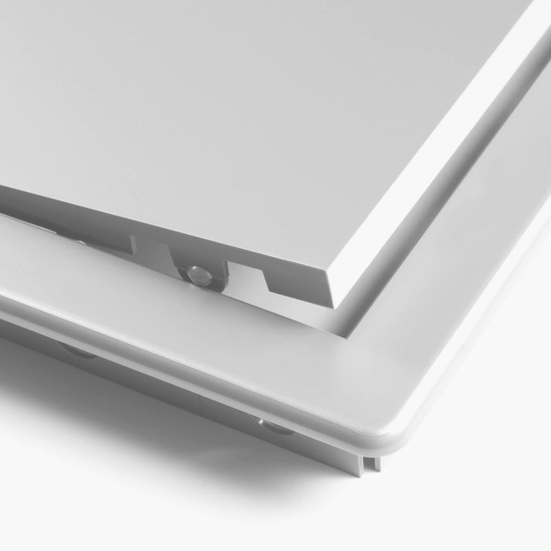[Australia - AusPower] - Awenta 150 x 150 mm Plastic Access Panel Door - White Opening Flap Cover Plate - Inspection Hatch - Door Latch - Concealed Hinge - Removable Door - Paintable Smooth Surface (6 x 6 Inches) Acrylonitrile Butadiene Styrene 