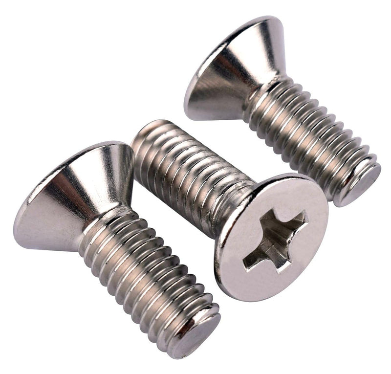 [Australia - AusPower] - 50Pcs #8-32 x 1/2" UNC Phillips Flat Countersunk Head Machine Screws, 304 Stainless Steel 18-8, Full Thread, Coarse Thread #8-32 x 1/2" (50PCS) 