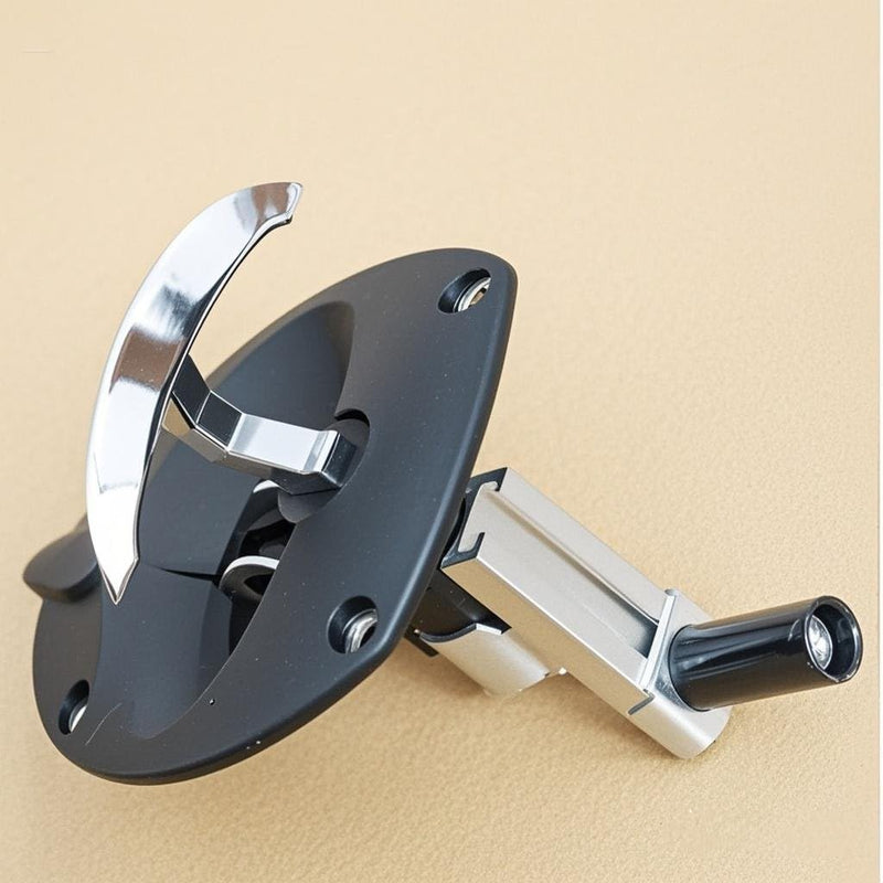 [Australia - AusPower] - Single Point Compression Latch for Underbody Truck Tool Box ， Gasket and Cylinder with Keys, Replacement Latch for Universal Toolbox Door Locks Truck Boxes Locks (Black+Silver) black+silver 