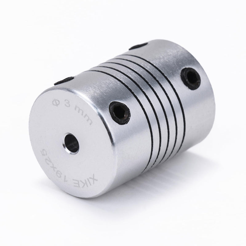 [Australia - AusPower] - XIKE 4PCS 3mm to 5mm Shaft Coupling 25mm Length 19mm Diameter Stepper Motor Coupler Aluminum Alloy Joint Connector for 3D Printer CNC Machine DIY Encoder 3mmx5mm 4 