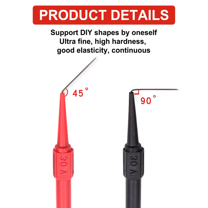 [Australia - AusPower] - 10pcs Test Probes with 4mm Banana Jack，Piercing Needles for Non-Destructive Wire Testing, Back Probe Kit & Back Probe Kit Automotive Compatible with Car Testers and Multimeters for Mechanics 