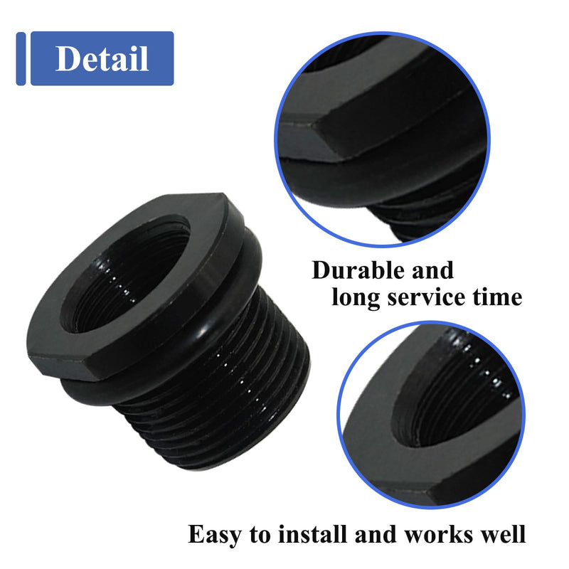 [Australia - AusPower] - 2 Pcs Thread Adapters and Metal Washers, Replacement Kit, 1/2 * 28, 5/8 * 24, black 