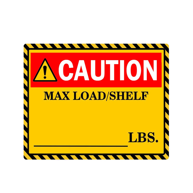 Pallet Rack Capacity Labels,3×4 inch Caution MAX Load/Shelf LBS Sticker Industrial Strength Sticker for Warehouse Weight Safety Cross Beam Safety (30 Pcs)