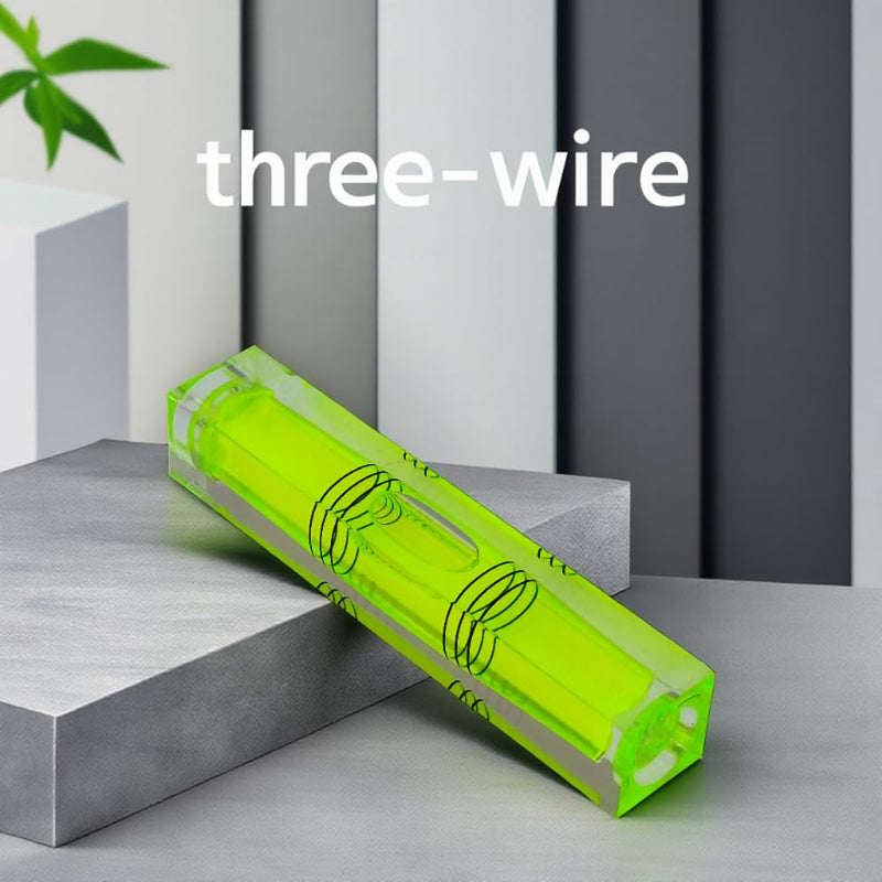[Australia - AusPower] - High precision mini bubble, double line small level bubble, three line flat ball level, household ruler can be turned 180 degrees (Non-magnetic, 80 * 15 * 15mm（4PCS)) Non-magnetic 80*15*15mm（4PCS) 