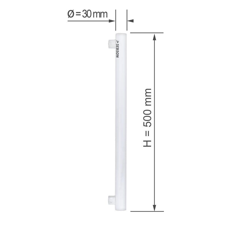 [Australia - AusPower] - SEBSON LED Light Bulb S14S 50 cm, 8 W, Replaces 60 W Incandescent Bulb, 880 lm, Warm White, LED Line Lamp 150° 1 Stück (1er Pack) 