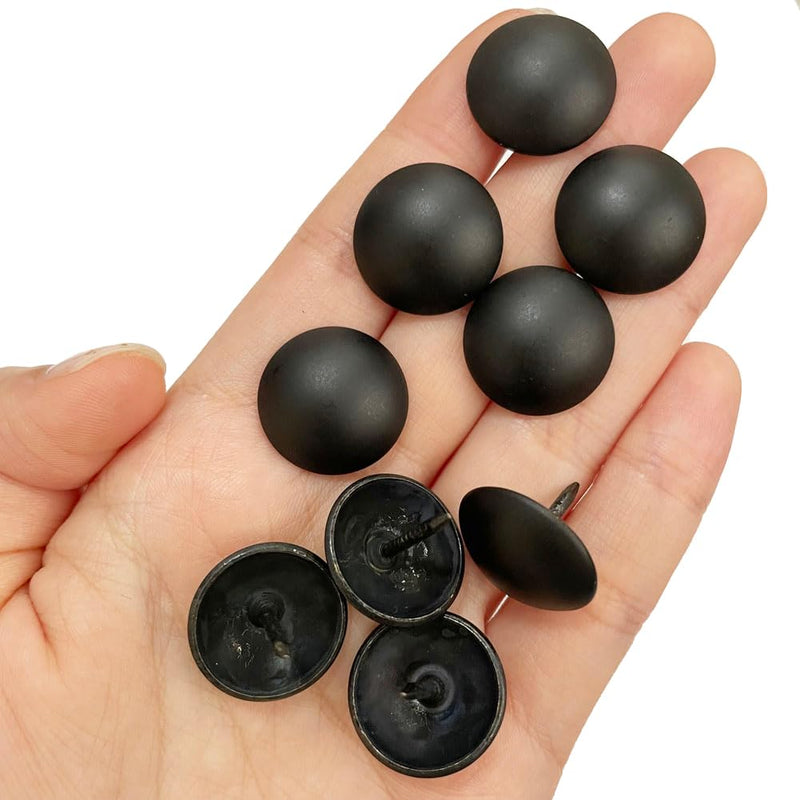 [Australia - AusPower] - Let's Decorate 100PCS D19mm/0.75" Matt Black Upholstery Tacks, Decorative Tacks for Sofa Couch, Furniture Metal Thumb Tacks, Home DIY Decorative Nail Heads Nails (19mmx17mm Matt Black) 100 19mm Matt Black 