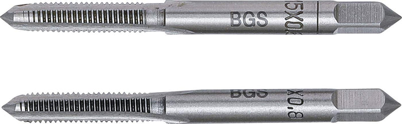 BGS 1900-M5X0.8-B Tap, Tap, Pre- and Finishing Tap, M5 x 0.8 | 2-piece set. Tool steel (GCr15) multicoloured M5 x 0,8
