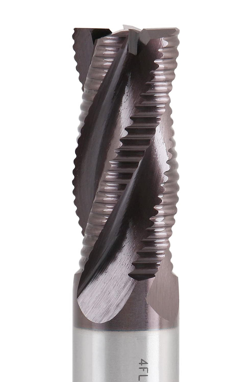 [Australia - AusPower] - Accusize Industrial Tools Standard Tooth M42 8% Cobalt Tialn Roughing End Mill, 3/4'' by 3/4'' by 1-5/8'' Flt Length, 1102-0034 3/4" Dia, 3/4" Shk Dia, 1-5/8" Flt Length 