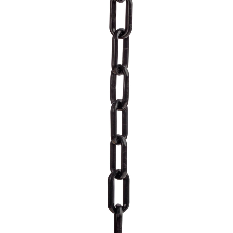 [Australia - AusPower] - US Weight (Made in USA) 2" x 25' Black Plastic Safety Chain ft. SunShield UV Resistant Technology 25 FEET 