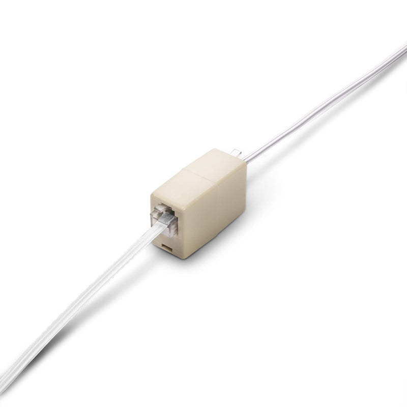 [Australia - AusPower] - THE CIMPLE CO Phone Line Cord 100 Feet - Modular Telephone Extension Cord 100 Feet - 2 Conductor (2 pin, 1 line) Cable - Works Great with FAX, AIO, and Other Machines - White 100 Feet Cord (30 Meter) 