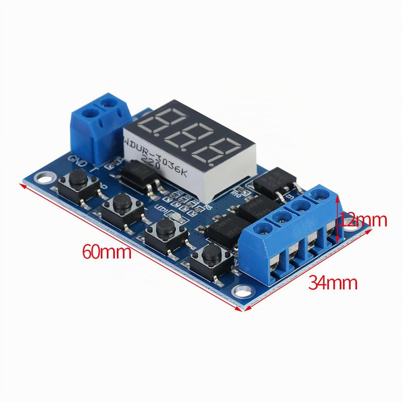 Akozon Timer Module, DC 5V-36V Trigger Cycle Delay Timer Switch Turn On/Off Relay Module with LED Display