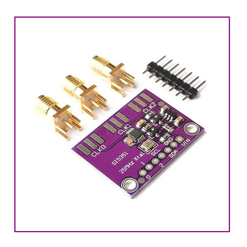 [Australia - AusPower] - 3Pcs Si5351 I2C 25MHz Programmable Clock Generator Breakout Board 8KHz to 160MHz High Frequency Signal Generator Fit for Replacing Crystals PLLs 