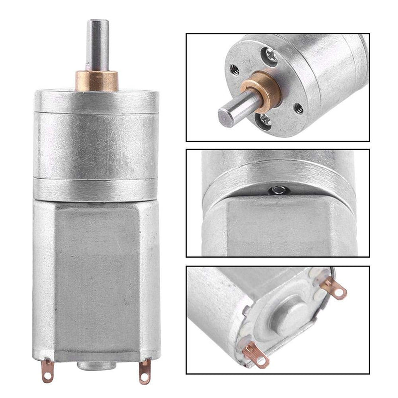 Akozon Gear Motor DC 12 V High Torque Turbo Electric Transmission Reduction Motor Outer Diameter 20 mm Total Metal Speed Reduction Gear 15/30/50/100/200 RPM (200 rpm)