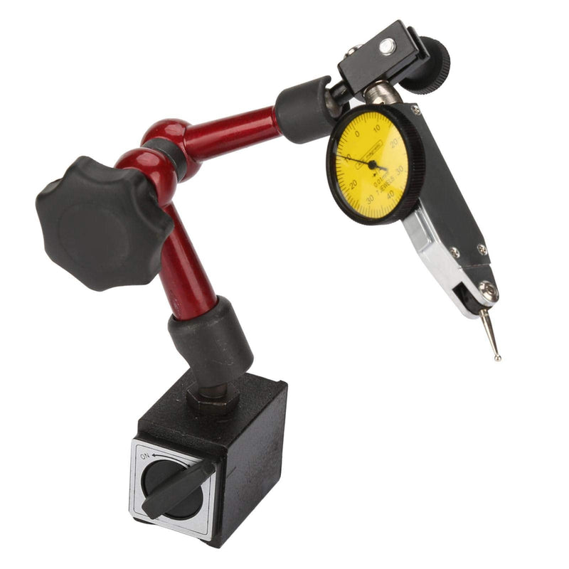 [Australia - AusPower] - Heayzoki Dial Indicator with Magnetic Stand Base Holder, Lever Dial Gauge Test Indicator with Gauge Flexible Strong Magnetic Stand Base Holder 