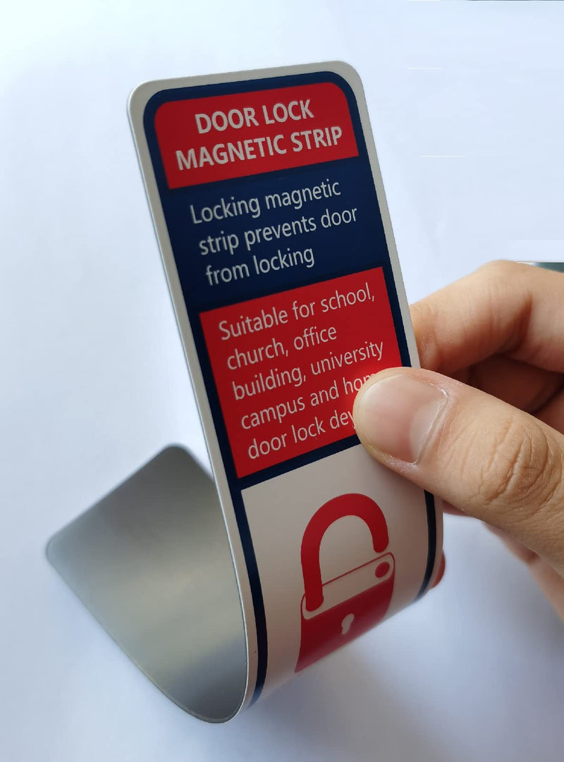 12 Pack Magnetic Tape Magnetic Lockdown Strips Iron Door Magnet Security Devices School Office Effective Emergency Lockdowns (Indigo) Indigo