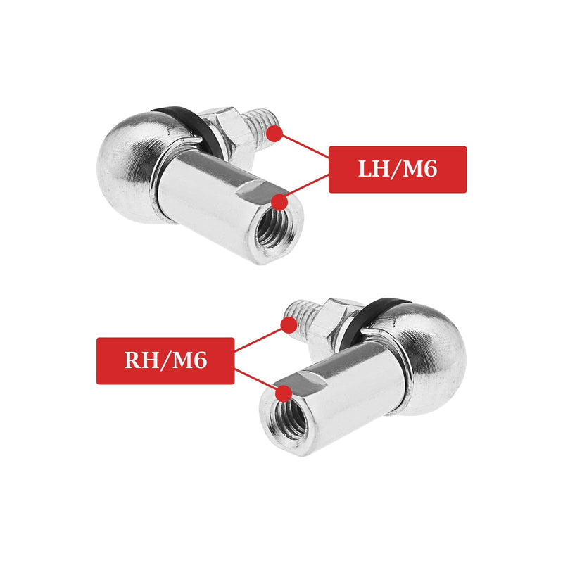 [Australia - AusPower] - 4Pcs Angle Linkage Ball Joint Kit, with Spring Clip Dust Seal CS DIN 71802 Gear Linkage Replacements M6 (LH and RH) 