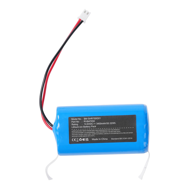 14.8V 3400mAh Replacement Battery for Shark AI Robot PRO RV2001WD RV2520A0US AV2501S UR1105ARUS ION Robot Vacuum R72 RV76 XBATRV2500 RVBAT85002 RVBAT85003 RVBAT85002 RVBAT850 RVBAT850A,Battery