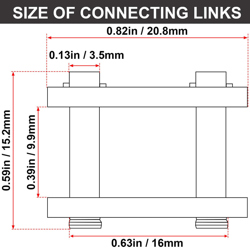 [Australia - AusPower] - PAGOW 5PCS #41 Roller Chain Connecting Links, Master Manganese Steel Connector Heavy Duty for Bycicles, Mini Bikes, Motorcycles, Go-Karts, Home and Industrial Machinery 5 