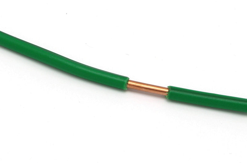 [Australia - AusPower] - THE CIMPLE CO 10 Feet (3 Meter) - Insulated Solid Copper THHN/THWN Wire - 14 AWG, Wire is Made in The USA, Residential, Commerical, Industrial, Grounding, Electrical Rated for 600 Volts - in Green 10 Feet (3 Meter) Solid Copper Wire 