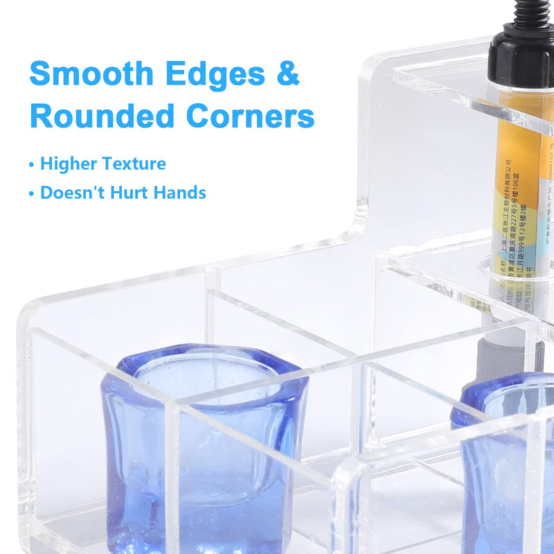 [Australia - AusPower] - ANNWAH Dental Composite Syringe Organizer, Multi-Function Dental Syringe Holder, Resin Adhesive Applicators Organizer, Acrylic Case for Medical Composite Resin Adhesive Syringes, Resin Rack(Medium) 