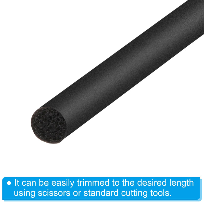 [Australia - AusPower] - PATIKIL 1/8 Inch x 32.8 Feet Backer Rod, Foam Rope Caulk Crack Joint Filler Roll Seal Weather Strip for Home Construction, Black 
