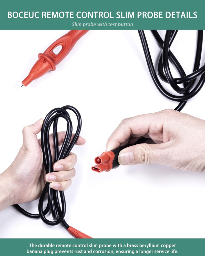 [Australia - AusPower] - Remote Control Probe with Test Button Use for Fluke 1507 1503 1587 1577 1550B Digital Megohmmeter Insulation Resistance Tester Specific Plug 
