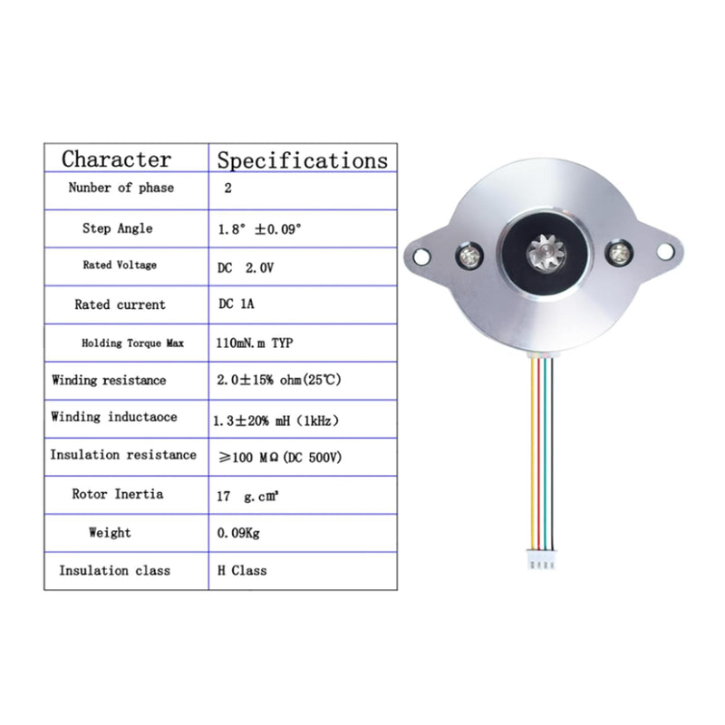 3D Printer Accessories Extruder Motor for BambuLab X1 X1C P1S P1P: 36 Stepper Motor 2 Phase 1.8 Step Angle DC 2.4V 1A F Class 0.1KG Weight