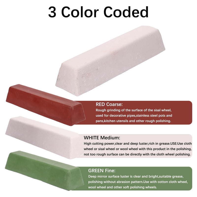 [Australia - AusPower] - Polishing Compound Buffing Compound Used for Soft Metals Polishing Removing Scratches on Soft Metals Aluminum Gold Silver Copper Ferrous 1 Lb White Rouge 