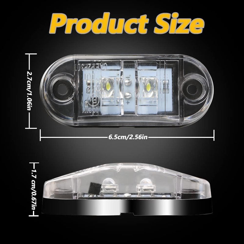 [Australia - AusPower] - 20pcs Purple DC12-24V IP68 Waterproof Trailer LED Lights Side Marker and Clearance Indicators Lights for RV, Camper, Truck, Van, Caravan and Boat, Front and Rear 20Pcs Purple 