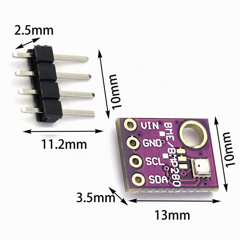 2pcs BME280 5V Barometric Temperature Humidity Sensor | and air pressure, temperature humidity sensor, digital humidity/temperature sensor module