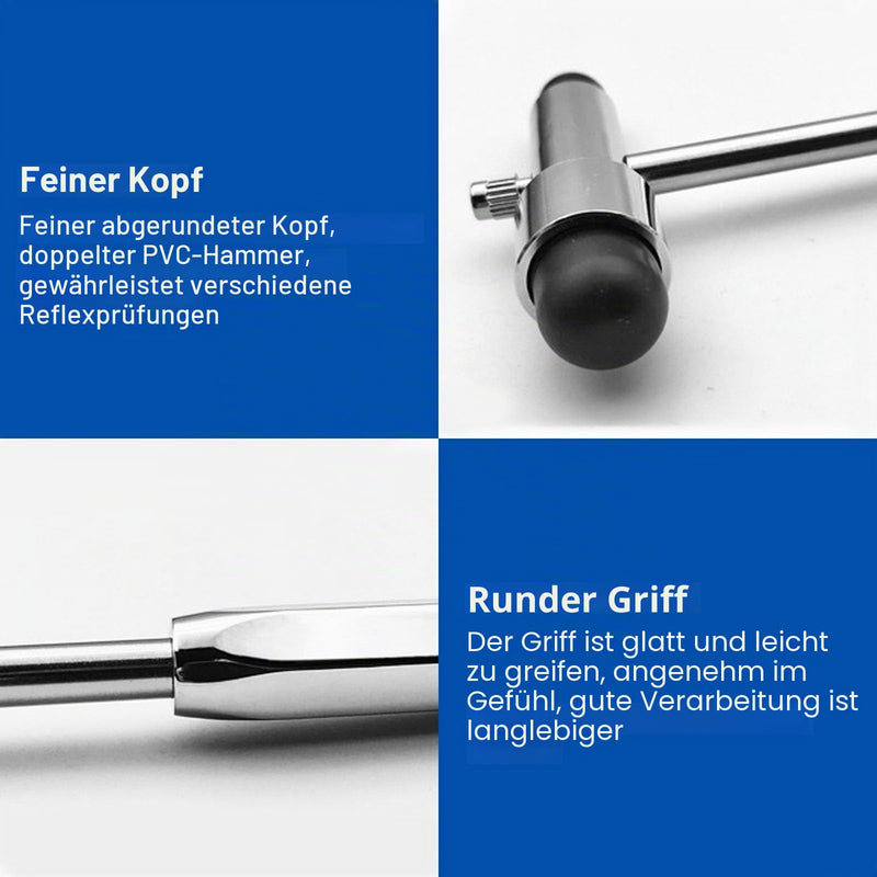 Trömner Reflex Hammer, Percussion Reflex Hammer, Neuro Reflex Hammer with Brush and Needle for Skin Reflections and Surface Reactions