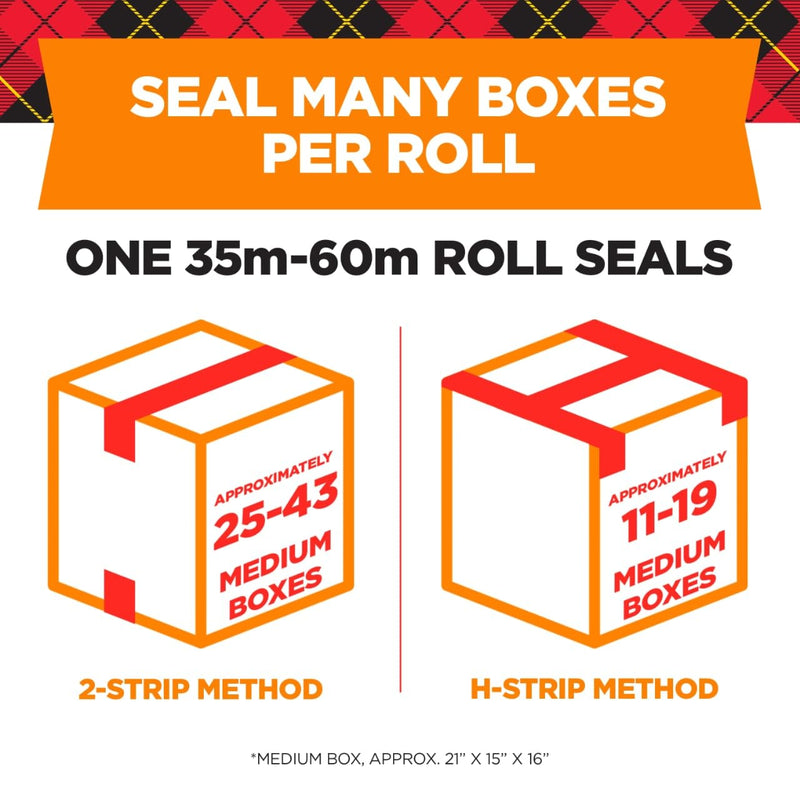 Scotch Long Lasting Storage Packing Tape Rolls, Clear, Storage Tape Withstands Extreme Temperatures, 1.88 in x 54.6 yd, 6 Refill Rolls 6 Rolls