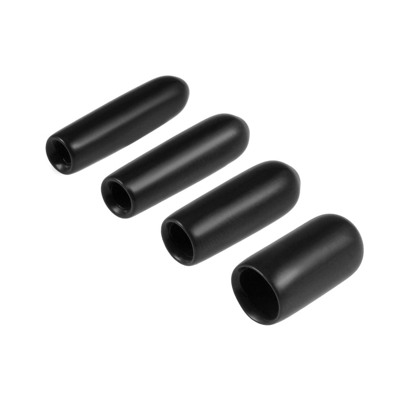 [Australia - AusPower] - uxcell 100pcs Round Rubber End Caps 3/32" 1/8" 5/32" 1/4" Black Vinyl Cover Screw Thread Protectors Assortment Kit 3/32" 1/8" 5/32" 1/4" 100 