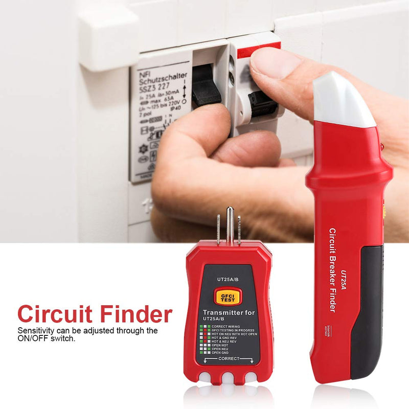 Circuit Finder, 50-60Hz 90-120V Professional Circuit Breaker Finder Sensitivity Adjustable Socket Tester Diagnostic-Tool Intelligent Circuit Breaker Locator - Quickly and