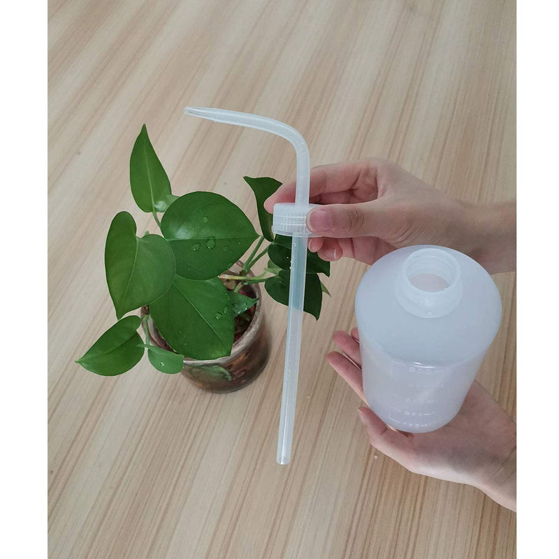 [Australia - AusPower] - 2Pack 500ml Squeeze Bottle 16oz, No Spill Wash Bottles Large with Handy Measurement Lines, Wash Bottles Squeeze Spout Flowing Well 2x500ml White 