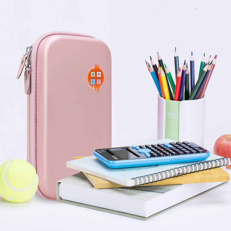 [Australia - AusPower] - Canboc Carrying Case for Texas Instruments TI-30XS/ TI-36X Pro MultiView Scientific Calculator, Mesh Bag fit Cable, Batteries, Pens and Other Accessories, Rose Gold (Case Only) 