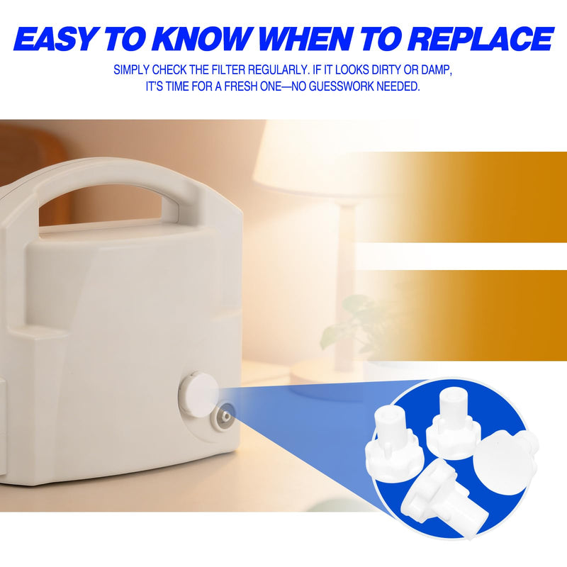 10 Pack Air Inlet Intake Filter Compatible with Devilbiss Pulmoneb Pulmo-Aide 3655D, CPAP Disposable Air Inlet Filter Replacement
