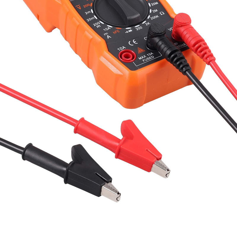 [Australia - AusPower] - 1 Pair Banana Plug to Alligator Clip Test Lead Cable,100cm/3.28ft,15A Rated Current,1000V Max Voltage,Electronic Test Lead for Multimeter Electrical Testing 